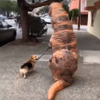 пёс прогулялся с динозавром
