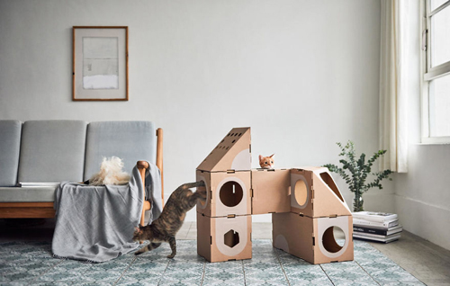 картонные города для кошек