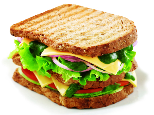 сэндвич в разобранном виде