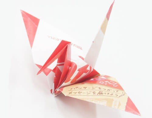 оригами из обёртки для вафель