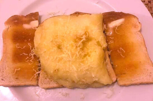картофельное пюре на тостах