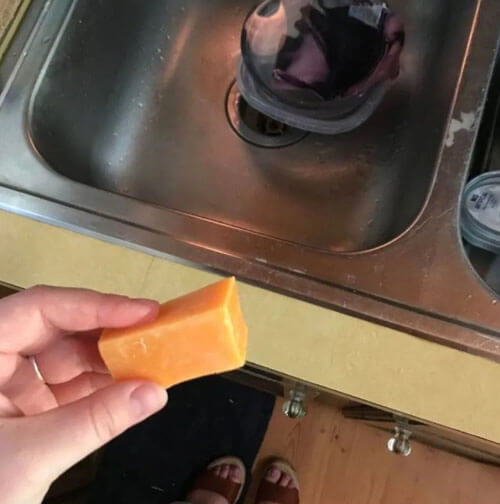 кусок сыра вместо мыла