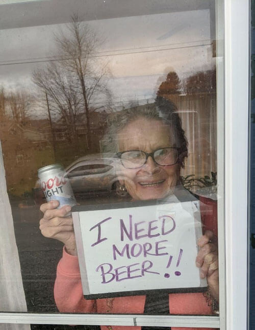 бабушка осталась без пива