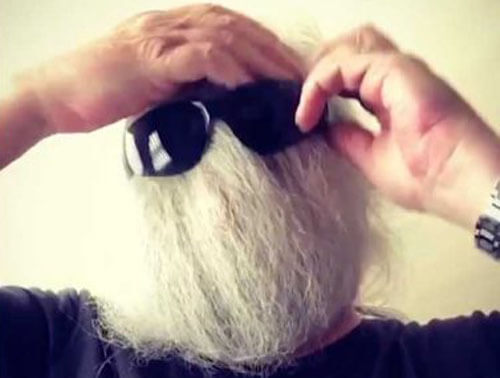 маска для бородатого байкера