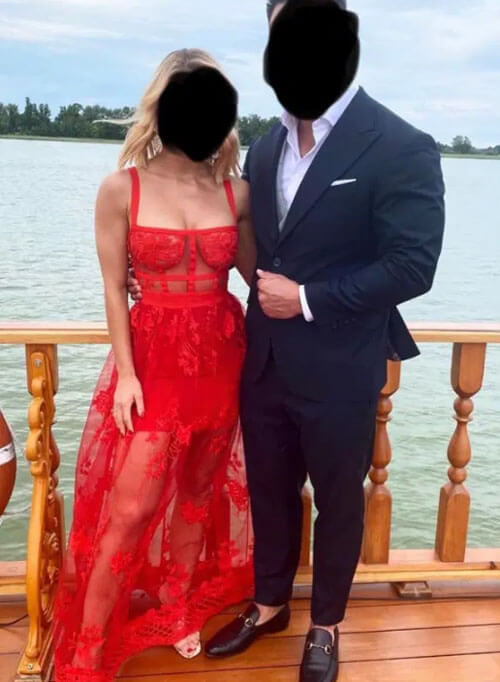 красное платье свадебной гостьи