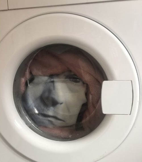 лицо в стиральной машине