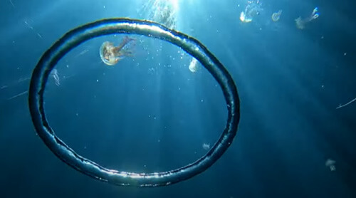 воздушное кольцо и медузы