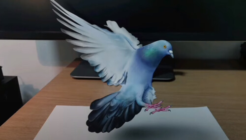 голубь вылетает из листа бумаги