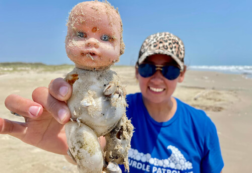 old creepy dolls on the coast