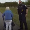 the policeman brought the old woman