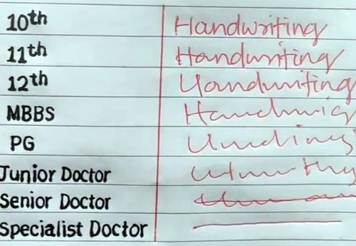 нечитаемый почерк врачей
