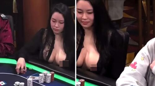 играла в покер и показала грудь