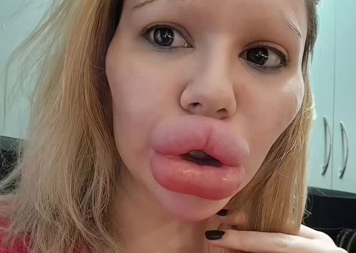 губы женщины могут лопнуть