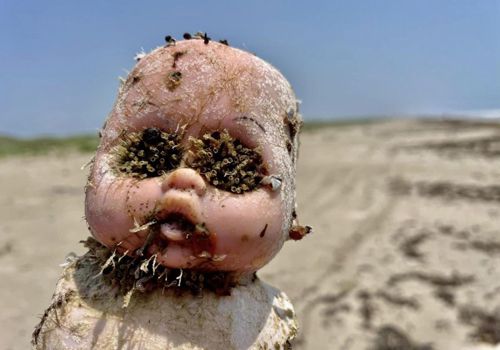 жуткие куклы найденные на пляже