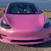 машина в розовой плёнке