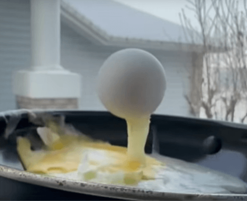 морозная скульптура из яйца