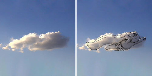 забавные иллюстрации с облаками