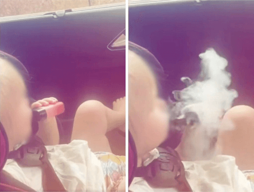 ребёнок с электронной сигаретой