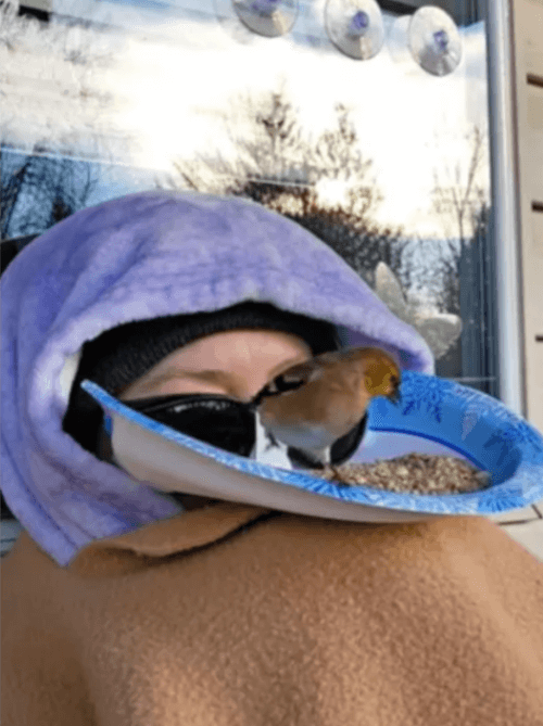 кормушка надевается на лицо