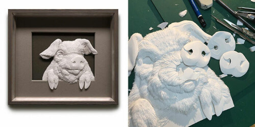 реалистичные фигуры из бумаги