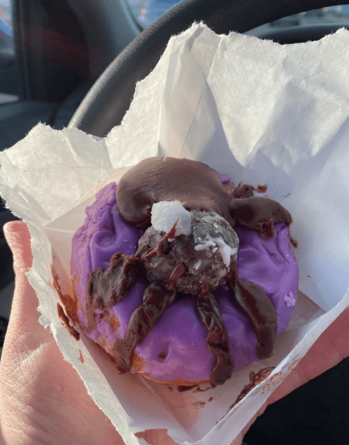 страшный пончик с пауком