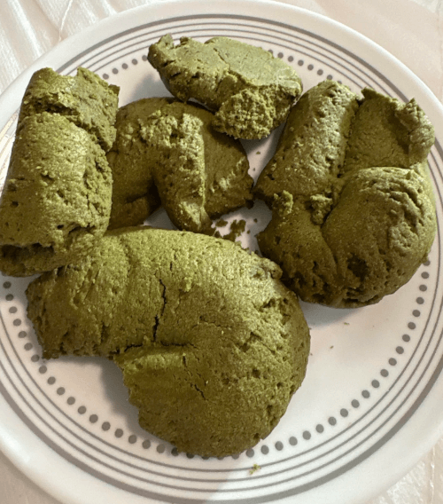 печенье с чаем матча