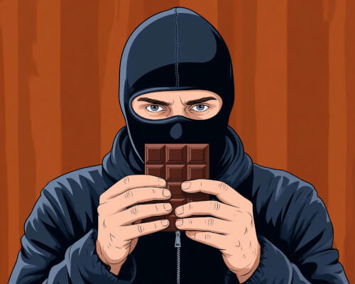 похищение шоколадных батончиков