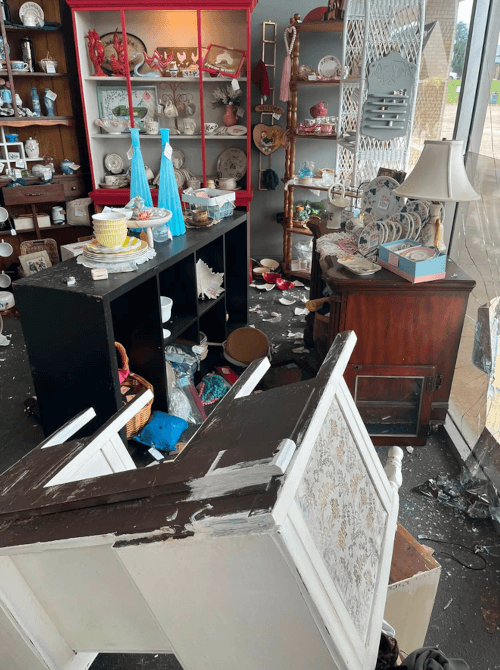 олень в антикварном магазине