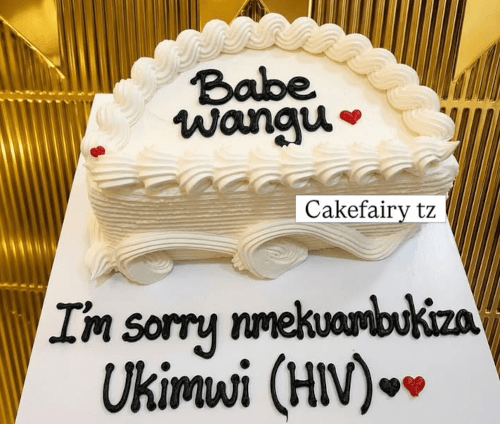 торт с посланием для девушки