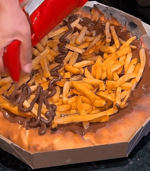 пицца с картошкой и шоколадом
