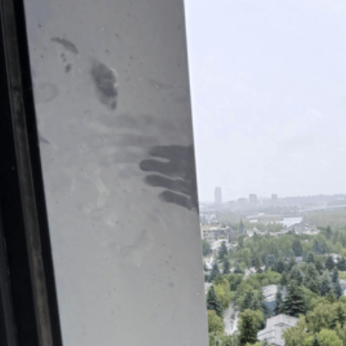 странные отпечатки на балконе