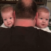 фото папы и дочек-близняшек 